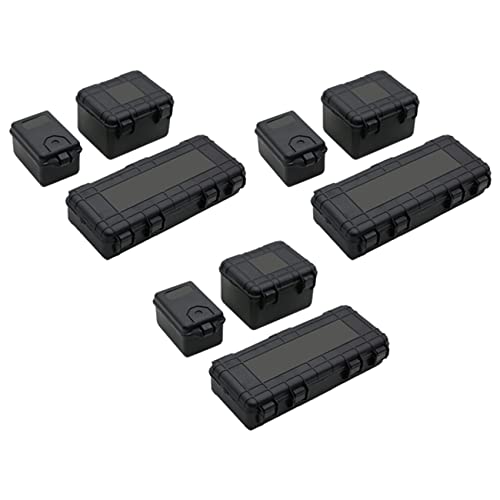 Mauedest 9 Stück Dekorationswerkzeug Aufbewahrungsbox Auto Kunststoff RC für Trx4 Axial Scx10 90046 D90 1/10 RC Zubehör für schwarze Raupe Mauedest 9 Stück Dekorationswerkzeug Aufbewahrungsbox Auto Kunststoff RC für Trx4 Axial Scx10 90046 D90 1/10 RC Zubehör für schwarze Raupe von Mauedest