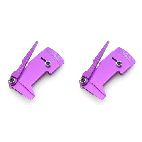Mauedest GaugeandRide 2 Stück Metall Camber Werkzeug Höhenmesser/Lineal für die Einstellung 'Höhe und Felge Camber RC Model Car, Violett Mauedest GaugeandRide 2 Stück Metall Camber Werkzeug Höhenmesser/Lineal für die Einstellung 'Höhe und Felge Camber RC Model Car, Violett von Mauedest
