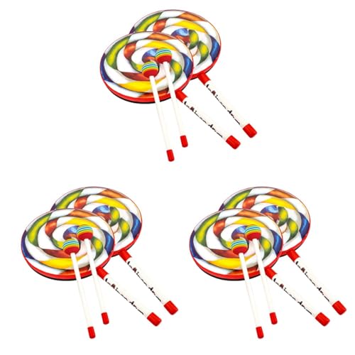 Mauedest Orff Instruments 6er-Pack Lollipop Drums 6 Zoll Dance Requisiten Handschlaginstrumente Lernspielzeug im Vorschulalter Mauedest Orff Instruments 6er-Pack Lollipop Drums 6 Zoll Dance Requisiten Handschlaginstrumente Lernspielzeug im Vorschulalter von Mauedest