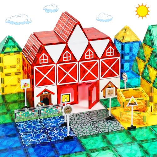 Magnetische Fliesen Bauernhof Spielzeug, Farbenfroh Magnetbausteine Magnetisches Spielzeug für 3 4 5 6 7 8+ Jahre Alt Jungen Mädchen, Magnetspiele Sensorisches Montessori Spielzeug für 2-3 3-5 Magnetische Fliesen Bauernhof Spielzeug, Farbenfroh Magnetbausteine Magnetisches Spielzeug für 3 4 5 6 7 8+ Jahre Alt Jungen Mädchen, Magnetspiele Sensorisches Montessori Spielzeug für 2-3 3-5 von Mauikay