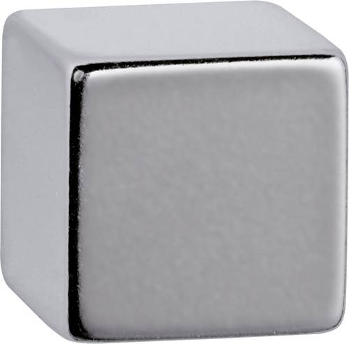 Maul Neodym Magnet (B x H x T) 15 x 15 x 15mm Würfel Silber 1 St. 6169396 von Maul