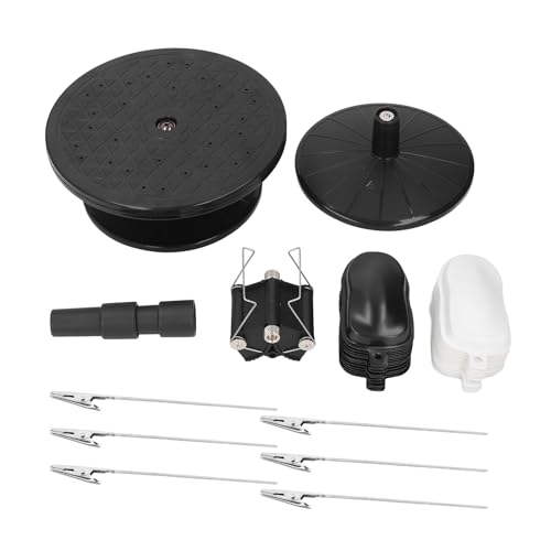 Malständer eingestelltes Handbuch rotierender Turntable Verstellbarer Sprühfarbe für Modellautos Tanks Flugzeuge ABS -Material 19cm Durchmesser von Mavaol