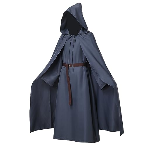 Heidnisches Tunika-Umhang, Brüder, Mittelalter, Cosplay, Kapuze, Umhänge, Kostüm, Ritter von Mavikim