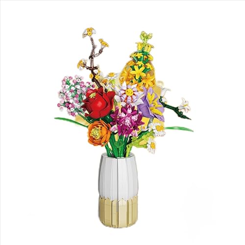 Flowers Bouquet Building Set, Compatible with Lego Flowers, Flowers Botanical Building Toys, HK01-0062-11006 (1458 PCS) von Mavo brix