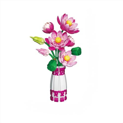 Lotus Flowers Bouquet Building Set, Compatible with Lego Flowers, Flowers Botanical Building Toys, HK01-0063-11007 (710 PCS) von Mavo brix