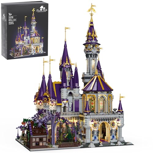 Magisches Schloss Bauset, Magic Schloss Mini Bauklotz Haus Büro Dekor, Architektur Haus Geburtstags Geschenke für Erwachsene Kinder ab 15+ Jungen & Mädchen (8514Teile) von Mavo brix