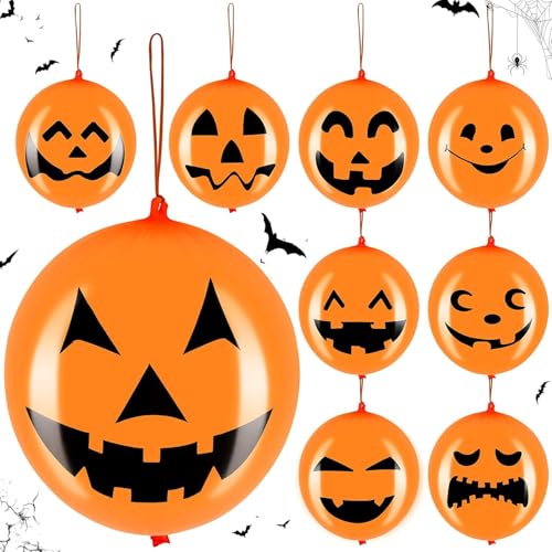 Mavouri 12 Stück Halloween Kürbis Punch Ballons von Mavouri