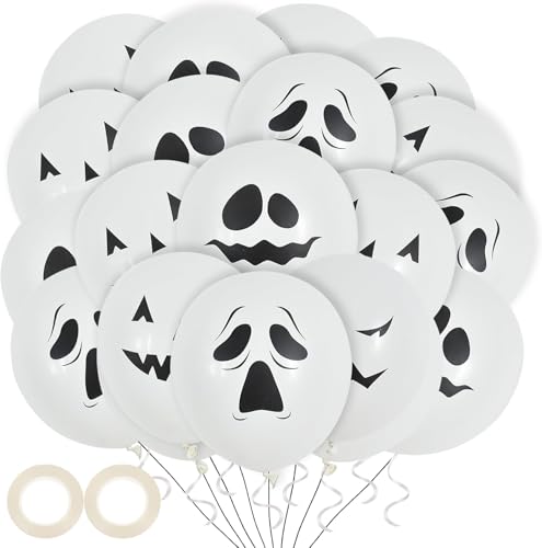 Mavouri 16 Stück Halloween Geist Deko Luftballons von Mavouri
