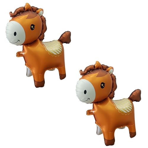 Mavouri 2 Stück Pferd Luftballons Stehend Braun von Mavouri