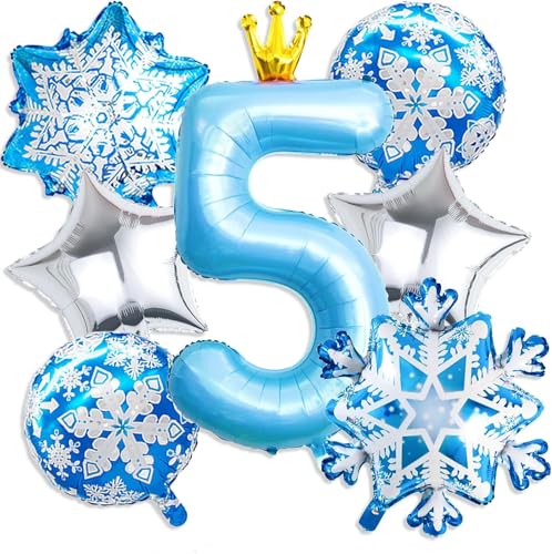 Mavouri Geburtstagsdeko 5 Jahre Mädchen mit Frozen Folienballon von Mavouri