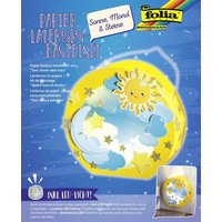 Folia Laternen-Bastelset aus Papier, SONNE, MOND & STERNE inkl. Deko-Licht von Max Bringmann KG