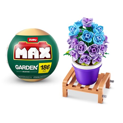 MAX Premium Garden Bausteine (bis zu 233 Teile, 6 zum Sammeln). Bausteine für Teenager, Erwachsene und Sammler. Baue, sammle und präsentiere Deine Gartensammlung! (Glockenblume, 1 Kapsel) von MAX