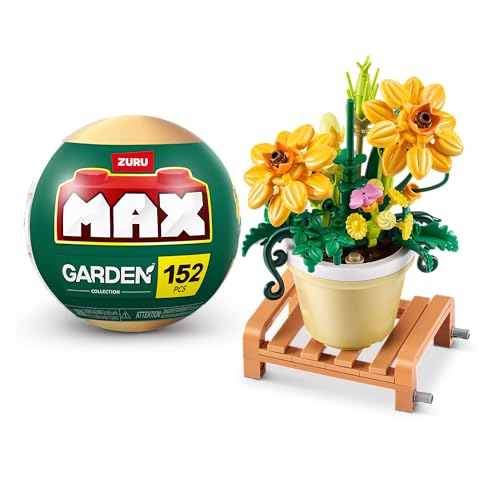 MAX Premium Garden Bausteine (bis zu 233 Teile, 6 zum Sammeln). Bausteine für Teenager, sammle und präsentiere Deine Gartensammlung (Cosmos Sulphureus, 1 Kapsel), Muttertagsgeschenk von Max Build More