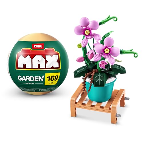MAX Premium Garden Bausteine (bis zu 233 Teile, 6 zum Sammeln). Bausteine für Teenager, Erwachsene und Sammler. Baue, sammle und präsentiere Deine Gartensammlung! (Phalaenopsis, 1 Kapsel) von MAX