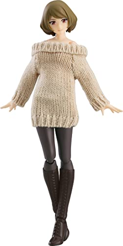Good Smile Original Character Figur Figma Female Body (Chiaki) mit Off-Shoulder Sweater Dress 14 cm von Max Factory