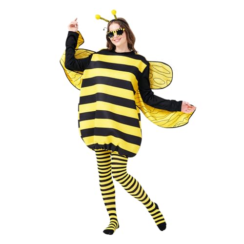 Max Fun Halloween-Bienenkostüm für Erwachsene, Damen, Cosplay, Hummel, Partyzubehör von Max Fun