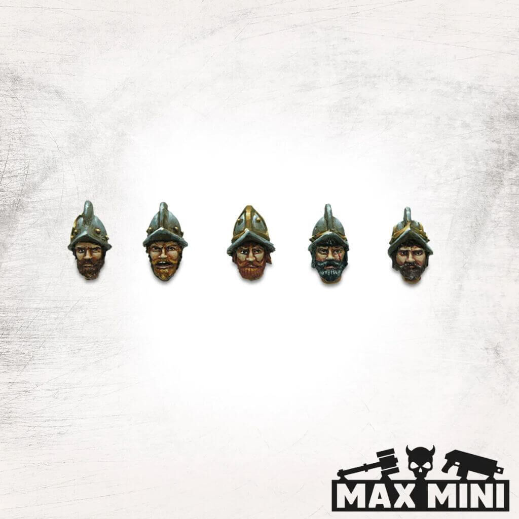'Conquistador Heads (10)' von Max Mini