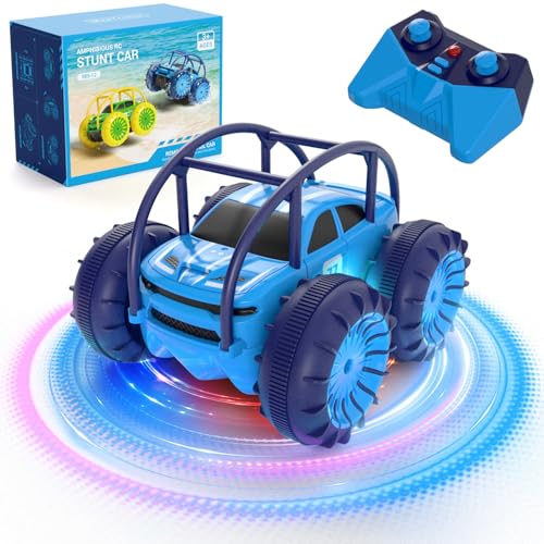 MaxTronic Auto telecomandate Amphibien Ferngesteuertes Auto, Wiederaufladbares Direktladen RC Auto 360° Salto wasserdichtes RC Stunt Auto 2.4G 15KM/H 4WD Allrad Geländewagen Spielzeug für Jungen MaxTronic Auto telecomandate Amphibien Ferngesteuertes Auto, Wiederaufladbares Direktladen RC Auto 360° Salto wasserdichtes RC Stunt Auto 2.4G 15KM/H 4WD Allrad Geländewagen Spielzeug für Jungen von MaxTronic