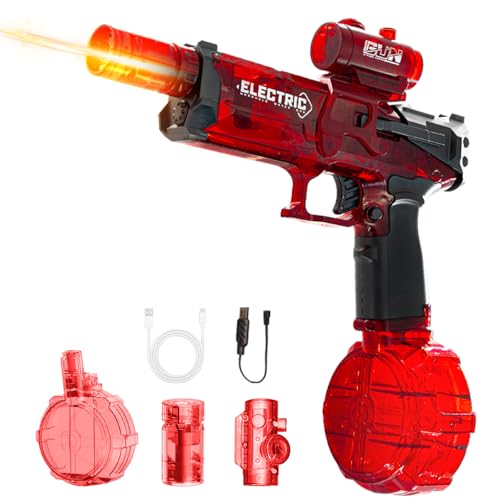 Maxee Elektrische Wasserpistole mit Mündungslicht, Automatische Wasserpistole mit 7-8 M Großer Reichweite, Wiederaufladbar Wasserpistole, Water Gun für Kinder/Erwachsene Sommer Schwimmbad, Strand Maxee Elektrische Wasserpistole mit Mündungslicht, Automatische Wasserpistole mit 7-8 M Großer Reichweite, Wiederaufladbar Wasserpistole, Water Gun für Kinder/Erwachsene Sommer Schwimmbad, Strand von Maxee