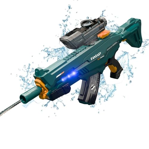 Maxee Elektrische Wasserpistole, 1000 ml Fassungsvermögen Wasserspritzpistole für Erwachsene mit Großer Reichweite 8,5–11 m, Water Gun mit Saugfunktion, Elektrischem & Manuellem Modus, Modularer Akku von Maxee