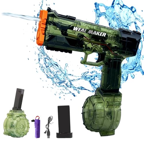 Maxee Elektrische Wasserpistole, EIN-Knopf Automatische Wasserspritzpistolen für Kinder Erwachsene, Stärkste Squirt Watergun mit großer Reichweite für Sommer Schwimmbad Party Strand im Freien von Maxee