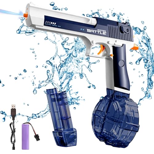 Maxee Elektrische Wasserpistole, Spielzeug Wasserpistolen mit Licht, EIN-Knopf Automatische Wasserspritzpistolen für Kinder Erwachsene Sommer Schwimmbad Party Strand im Freien Maxee Elektrische Wasserpistole, Spielzeug Wasserpistolen mit Licht, EIN-Knopf Automatische Wasserspritzpistolen für Kinder Erwachsene Sommer Schwimmbad Party Strand im Freien von Maxee