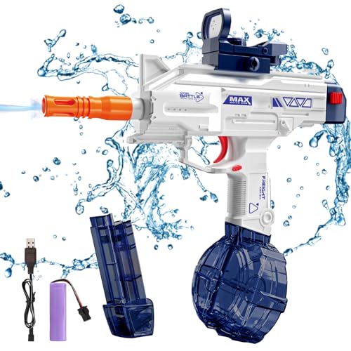 Maxee Elektrische Wasserpistole,Uzi-SMG Spielzeug Wasserpistolen, EIN-Knopf Automatische Wasserspritzpistolen für Kinder Erwachsene Sommer Schwimmbad Party Strand im Freien Maxee Elektrische Wasserpistole,Uzi-SMG Spielzeug Wasserpistolen, EIN-Knopf Automatische Wasserspritzpistolen für Kinder Erwachsene Sommer Schwimmbad Party Strand im Freien von Maxee