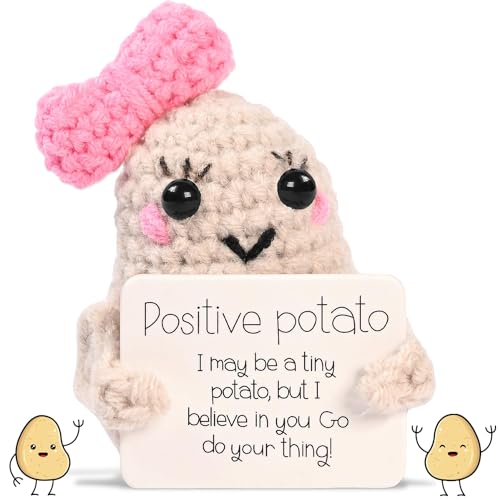 Maxee Positive Potato Pocket Hug Plüsch, Creative Knitted Wool Potato Doll, Geschenke für Frauen Freund, Mutmacher Geschenk, Geburtstagsgeschenk, Christmas Decoration Gift, Geschenke für Patienten von Maxee
