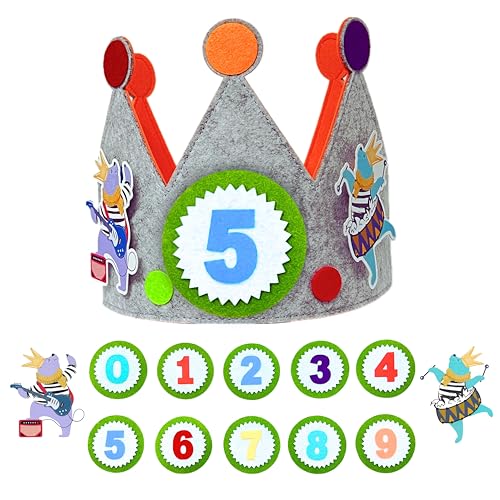 MAXI NONA MAXINONA.COM Geburtstagskrone mit Zahlen von 1 bis 9 für Kindergeburtstage und Partys von MAXI NONA MAXINONA.COM