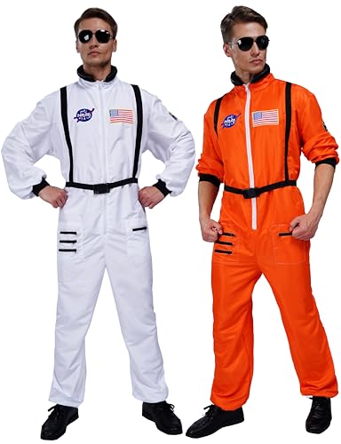 Maxim Party Supplies Astronauten-Kostüm für Erwachsene mit gestickten Aufnähern und Taschen - Orange - X-Large Maxim Party Supplies Astronauten-Kostüm für Erwachsene mit gestickten Aufnähern und Taschen - Orange - X-Large von Maxim Party Supplies