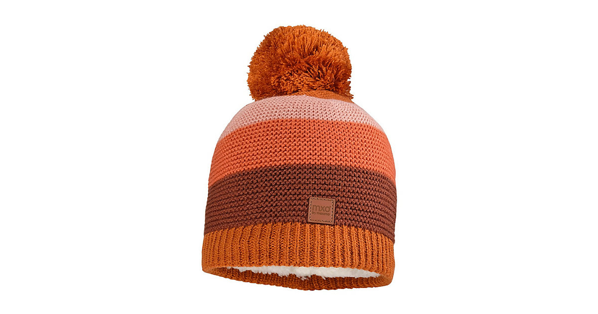 Bommelmütze rot/braun Gr. 53-55 Mädchen Kinder Bommelmütze rot/braun Gr. 53-55 Mädchen Kinder von Maximo