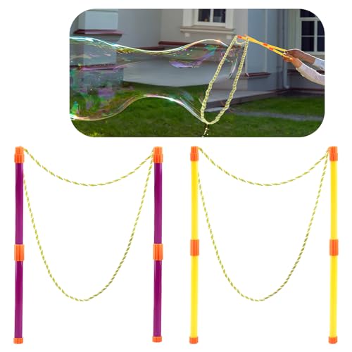 Riesenseifenblasen,2 Paar Seifenblasen Groß,Teleskopische Entwurfs Seifenblasen Stab,Einfache Tragen Riesenseifenblasen Set für Kinder Erwachsene Outdoor Spielzeug Gartenspielzeug Riesenseifenblasen,2 Paar Seifenblasen Groß,Teleskopische Entwurfs Seifenblasen Stab,Einfache Tragen Riesenseifenblasen Set für Kinder Erwachsene Outdoor Spielzeug Gartenspielzeug von Maxmoc