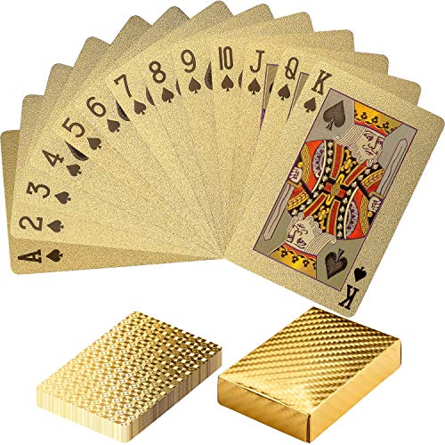 GAMES PLANET Design Pokerkarten aus Kunststoff, 100% WASSERDICHT, reißfest, Varianten: Pure Gold/Black Gold/Black Silver, Poker Deck Plastik Spielkarten GAMES PLANET Design Pokerkarten aus Kunststoff, 100% WASSERDICHT, reißfest, Varianten: Pure Gold/Black Gold/Black Silver, Poker Deck Plastik Spielkarten von GAMES PLANET