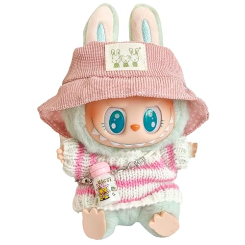 May Huang Bekleidung für 17cm Labu Plüsch, Kuscheltier Kleidung Outfit nur Bekleidungs zubehör für 17cm Labu Plush Pullover Hoodie Bekleidung DIY Kinder Geschenke (G) von May Huang