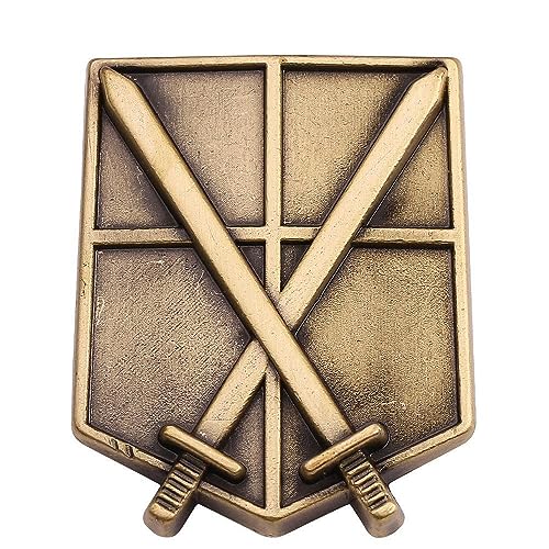 Attack on Titan Metall Abzeichen Accessoires Für Kleidung, Scout Legion Fanfiction Badge Wings of Freedom Broche Retro Dekoration (B) von MayDee