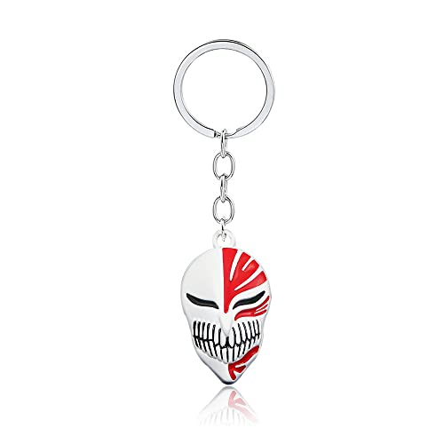 Kurosaki Ichigo Schlüsselanhänger Anime Figur Anhänger Cosplay Accessories Kurosaki Ichigo Masken Metall Schlüsselbund (A) von MayDee