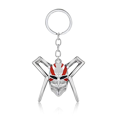 Kurosaki Ichigo Schlüsselanhänger Anime Figur Anhänger Cosplay Accessories Kurosaki Ichigo Masken Metall Schlüsselbund (D) von MayDee