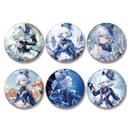 MayDee 6 Genshin Focalors Brooches, Genshin Anime Fanzine Chibi Figur Furina Cosplay Zubehör Badge Für Fans Sammlungen Abzeichen Aus Weißblech 58mm MayDee 6 Genshin Focalors Brooches, Genshin Anime Fanzine Chibi Figur Furina Cosplay Zubehör Badge Für Fans Sammlungen Abzeichen Aus Weißblech 58mm von MayDee