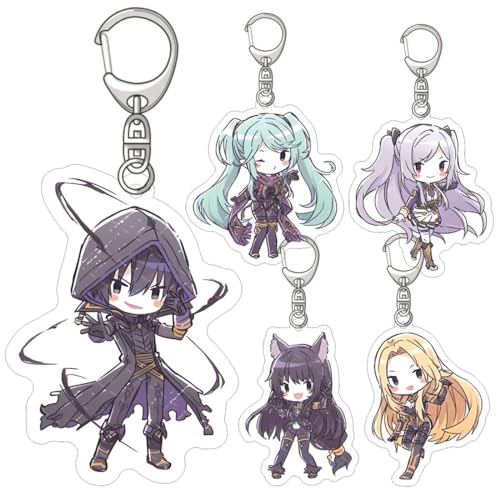 MayDee Anime Eminence In Shadow Acryl Anhänger Chibi Charakter Cosplay Zubehör Für Fan Sammlerstücke Shadow Figure Schlüsselanhänger, 5pcs, Mehrfarbig von MayDee