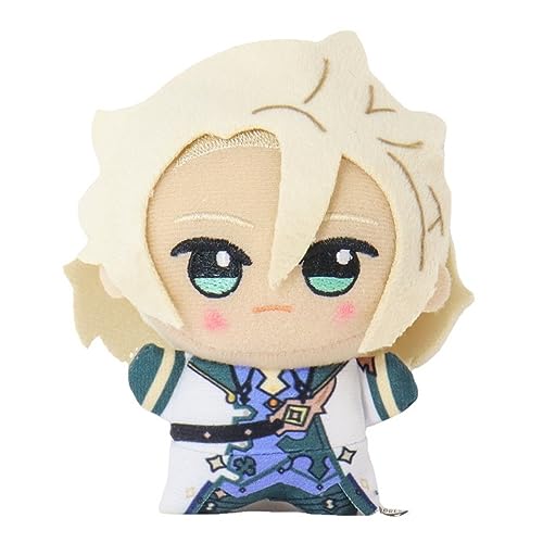 MayDee Genshin Figur Plüschtiere 10cm, Anime Figure Puppen Fans Kinder Geschenke Zimmer Party Dekoration, Genshin Plush Weiche Stoffpuppe (Albedo) von MayDee