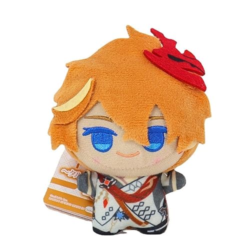 MayDee Genshin Figur Plüschtiere 10cm, Anime Figure Puppen Fans Kinder Geschenke Zimmer Party Dekoration, Genshin Plush Weiche Stoffpuppe (Tartaglia) von MayDee