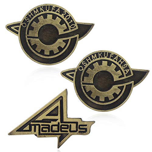 Steins Gate Metall Abzeichen 3 Stück Rotating Gear Modeschmuck Steins Gate Cos Zubehör Für Fans von MayDee