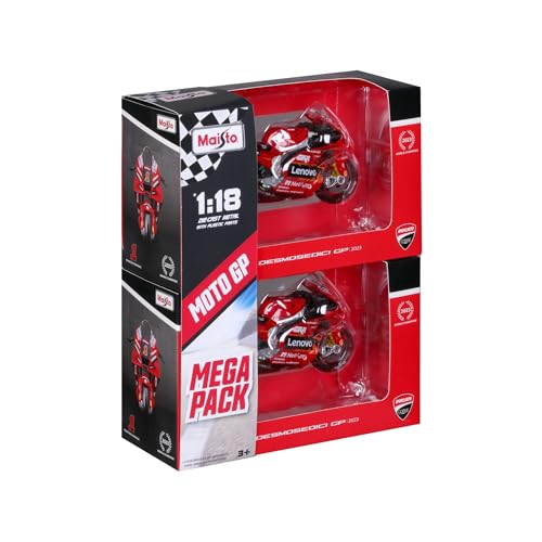 Maisto – Moto GP Racing – Yamaha Factory #20Quartararo und Ducati Pramac #5Zarco – Reproduktion des Fahrzeugs im Maßstab 1:18 – ab 14 Jahren – M36373, Einheitsgröße Maisto – Moto GP Racing – Yamaha Factory #20Quartararo und Ducati Pramac #5Zarco – Reproduktion des Fahrzeugs im Maßstab 1:18 – ab 14 Jahren – M36373, Einheitsgröße von Maisto