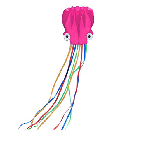 Mayco Bell Tintenfisch Tragbar Drachen Nylon und Polyester Stoff Perfekte Spielzeug für Kinder und Kinder Outdoor Games Aktivitäten Faltbar Große 71 x 400 cm | Extra 100 Meter von Linie (Rosa) von Mayco Bell