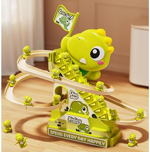 Dinosaurier Kletterrutsche Spielzeug Doppelschleifenbahn Rutsche Rennbahn mit Musik Dinosaurier Klettern Treppe Spielzeug für Kinder Intelligenz pädagogische Puzzle Playsets ab 3 Jahre Dinosaurier Kletterrutsche Spielzeug Doppelschleifenbahn Rutsche Rennbahn mit Musik Dinosaurier Klettern Treppe Spielzeug für Kinder Intelligenz pädagogische Puzzle Playsets ab 3 Jahre von Maycoly