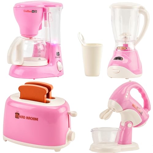 Maycoly Kinder Küchengeräte Set mit Kaffeemaschine Mixer Toaster Rührgerät, Kinderküche Spielküche Zubehör,mit Geräusch und Licht, Rollenspiel Geschenk für Kinder ab 3 Jahren,Rosa Maycoly Kinder Küchengeräte Set mit Kaffeemaschine Mixer Toaster Rührgerät, Kinderküche Spielküche Zubehör,mit Geräusch und Licht, Rollenspiel Geschenk für Kinder ab 3 Jahren,Rosa von Maycoly