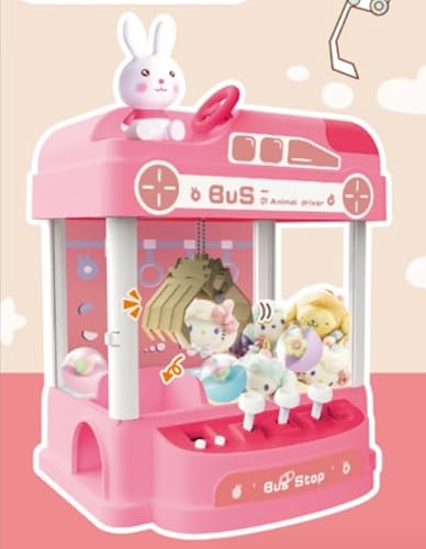 Maycoly Mini Greifmaschine Candy Doll Mit Lenkrad Gachapon Grabber Süßigkeiten Greifautomat mit Münzschiebe und Greifarm Automat Stofftiere Claw Machine Kinder von Maycoly