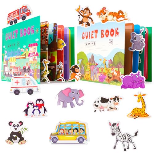 Maycoly Montessori Quiet Book Ruhiges Buch Montessori for Toddlers Interactive Busy Book Puzzle Buch Pädagogisches Spielzeug Educational Toy Book für Kinder ab 3 Jahre von Maycoly