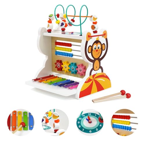 Maycoly Motorikwürfel Aktivitätswürfel Holz 5-in-1 Aktivitäts-Center Holzperlenlabyrinth Abakus und Xylophon Montessori Spielzeug Holzspielzeug für Kleinkinder ab 1 2 3 Jahre + Maycoly Motorikwürfel Aktivitätswürfel Holz 5-in-1 Aktivitäts-Center Holzperlenlabyrinth Abakus und Xylophon Montessori Spielzeug Holzspielzeug für Kleinkinder ab 1 2 3 Jahre + von Maycoly