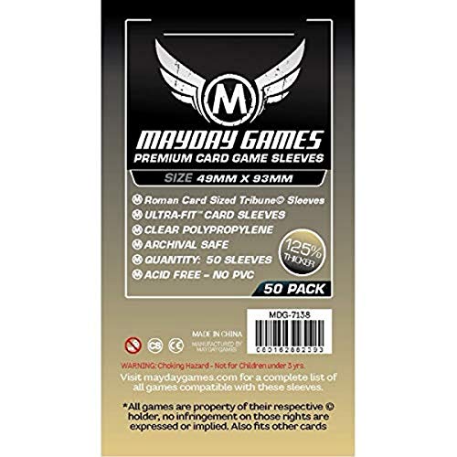 Tribune Card Sleeves (49x93mm) - 50 Premium von Mayday Games Card Sleeves